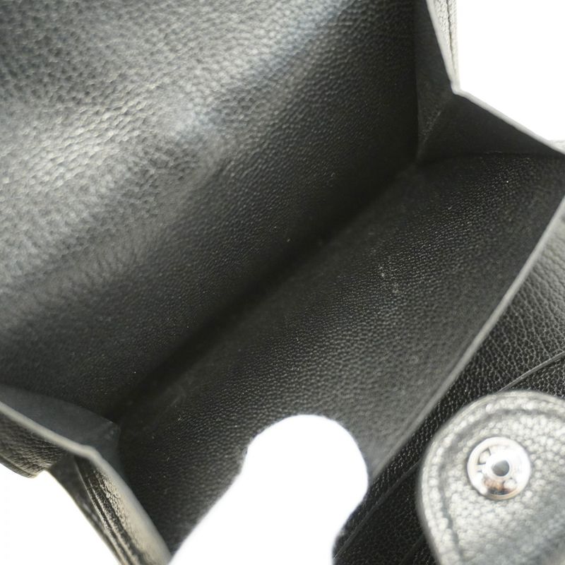 Hermes Coin Case Iliad Ulysse Compact Evercolor Black Silver Hardware B