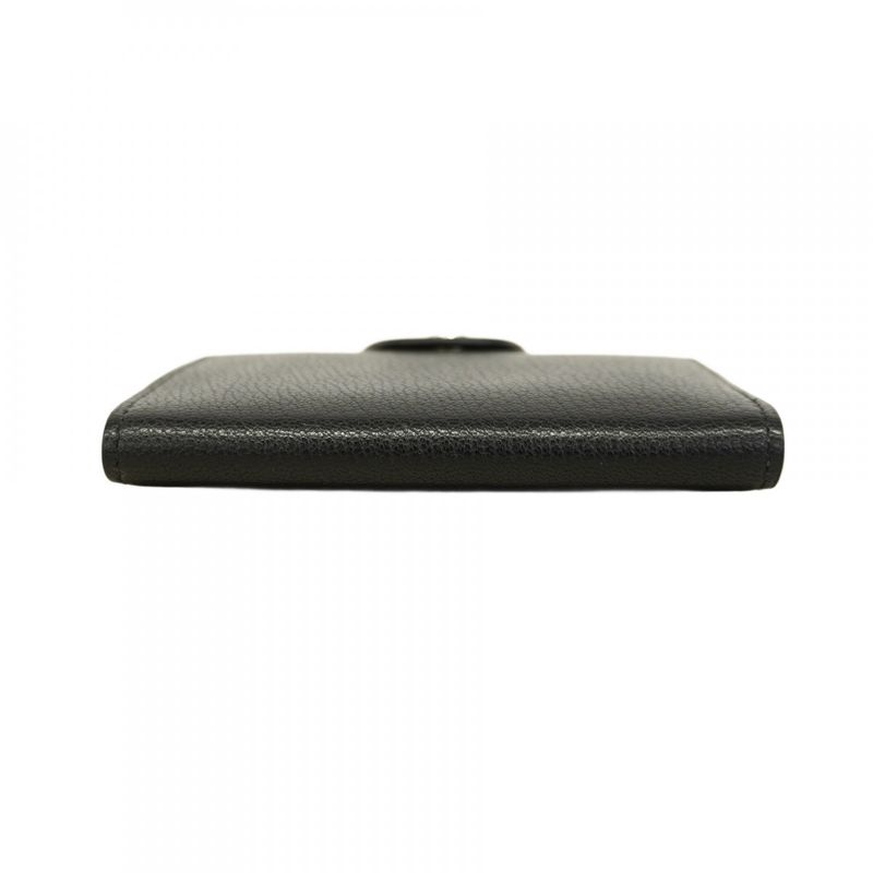 Hermes Coin Case Iliad Ulysse Compact Evercolor Black Silver Hardware B