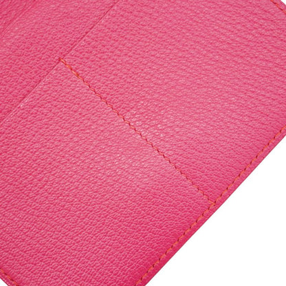 Hermes Trifold Wallet Kelly Wallet Compact Chevre Misol Rose Dilien Silver