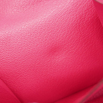 Hermes Trifold Wallet Kelly Wallet Compact Chevre Misol Rose Dilien Silver