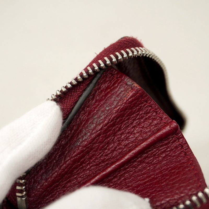 Gucci Coin Case GG Shadow 802024 PVC Bordeaux Silver Hardware Men Women Unisex