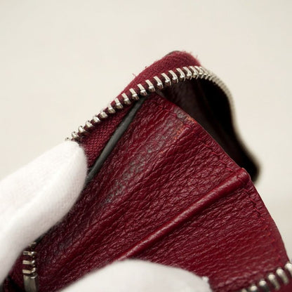 Gucci Coin Case GG Shadow 802024 PVC Bordeaux Silver Hardware Men Women Unisex