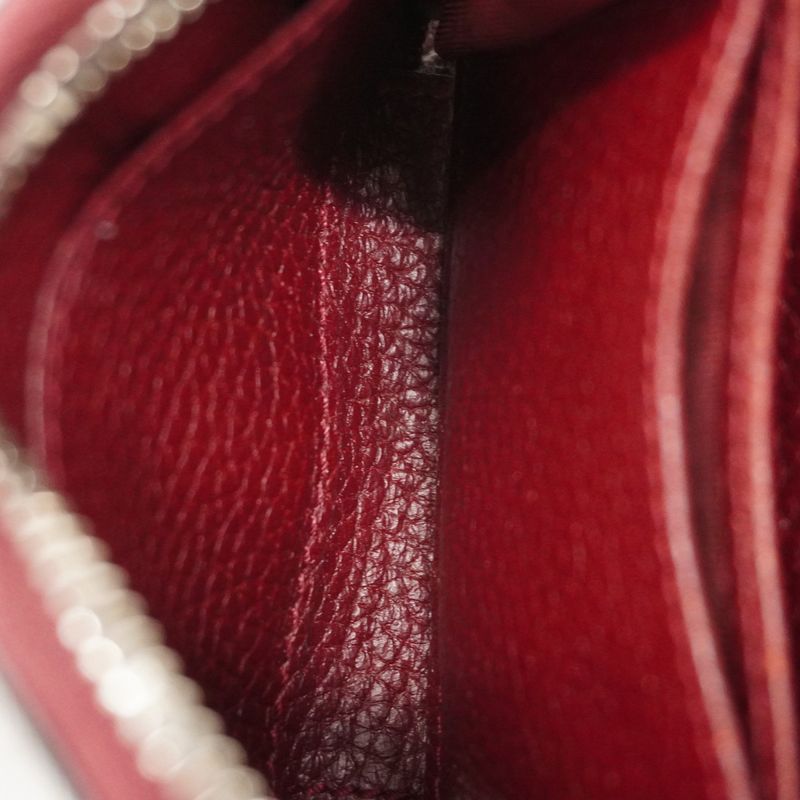 Gucci Coin Case GG Shadow 802024 PVC Bordeaux Silver Hardware Men Women Unisex