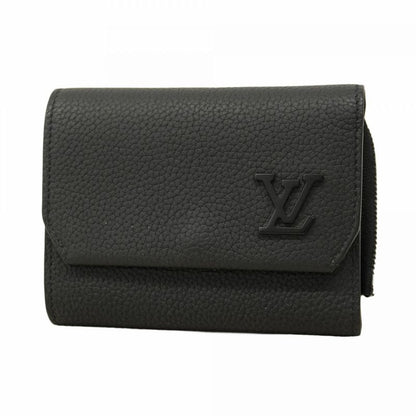 Louis Vuitton Trifold Wallet LV Aerogram Portefeuille Pilot M81740 Black Men's