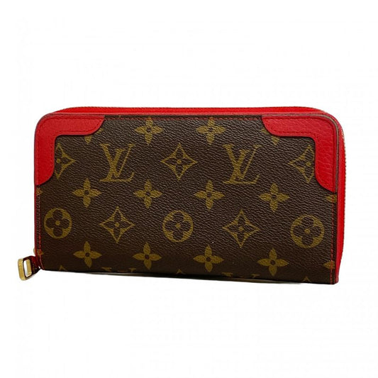 Louis Vuitton Long Wallet Monogram Retiro Zippy Wallet M61854 Brown Threes