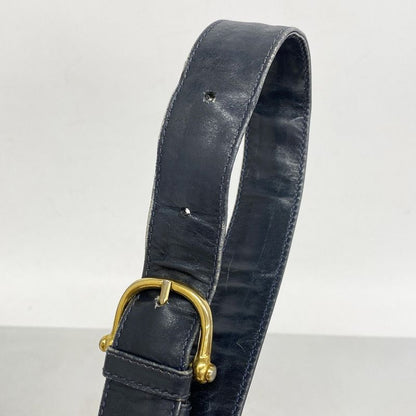 Celine Shoulder Bag C Macadam Carriage Hardware Canvas Navy Gold Hardware Women