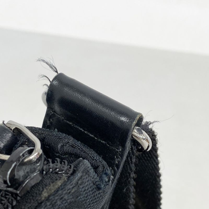 Gucci Shoulder Bag GG Canvas 147671 Canvas Black Silver Hardware Women