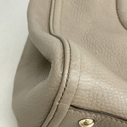 Gucci Tote Bag Soho 282309 Leather Grey Chien Pan Gold Hardware Women's