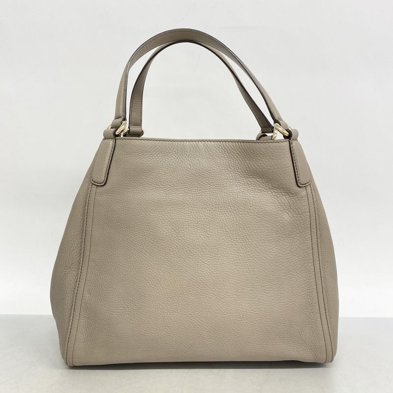 Gucci Tote Bag Soho 282309 Leather Grey Chien Pan Gold Hardware Women's