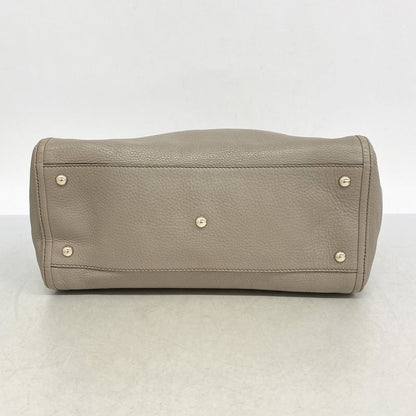 Gucci Tote Bag Soho 282309 Leather Grey Chien Pan Gold Hardware Women's