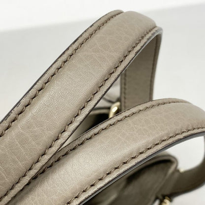 Gucci Tote Bag Soho 282309 Leather Grey Chien Pan Gold Hardware Women's