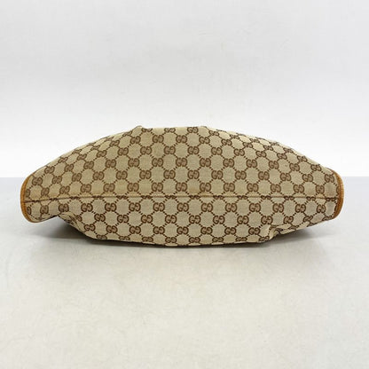 Gucci Handbag GG Canvas 76554 Canvas Brown Silver Hardware Women