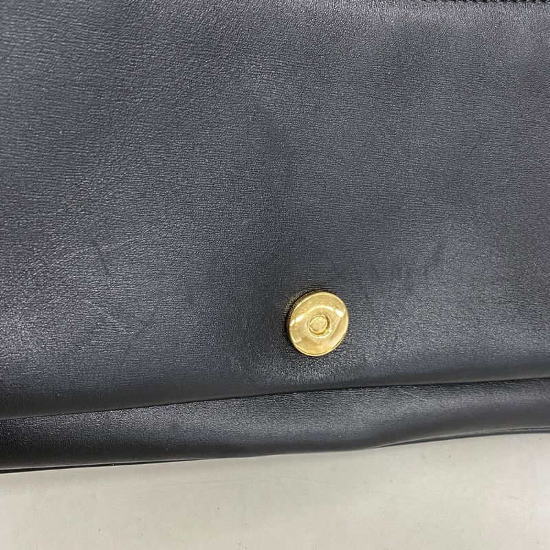 Gucci Shoulder Bag Ggmarmont 550129 Leather Black Gold Hardware Women