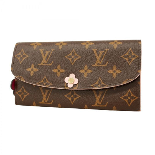 Louis Vuitton Long Wallet Monogram Portefeuille Emily Flower Charm M64202 Rose