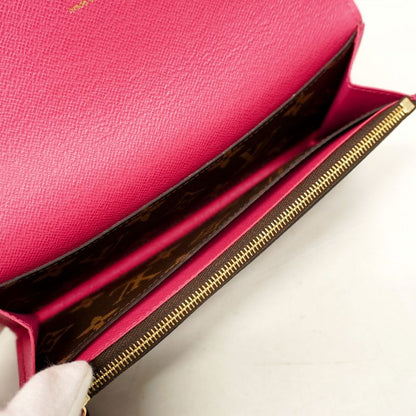 Louis Vuitton Long Wallet Monogram Portefeuille Emily Flower Charm M64202 Rose