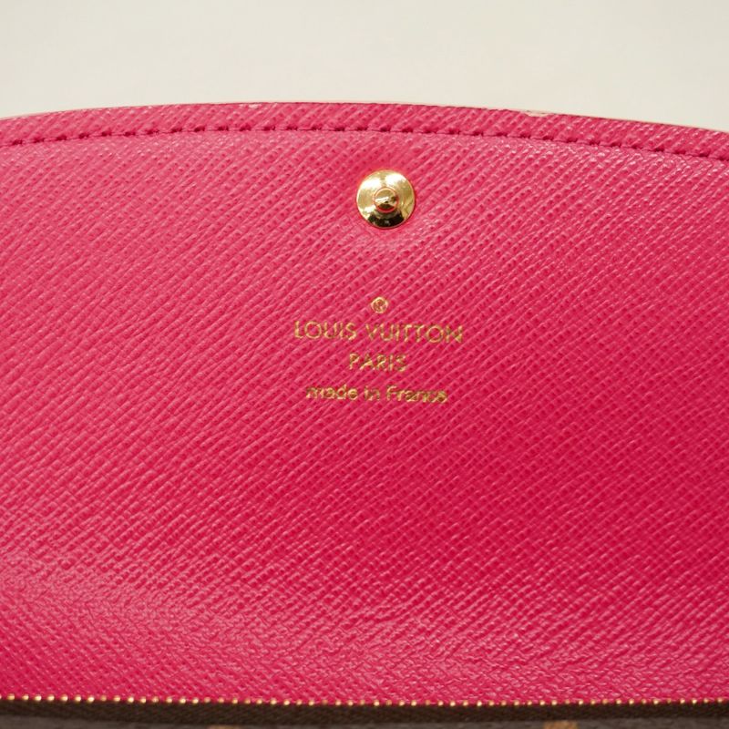 Louis Vuitton Long Wallet Monogram Portefeuille Emily Flower Charm M64202 Rose