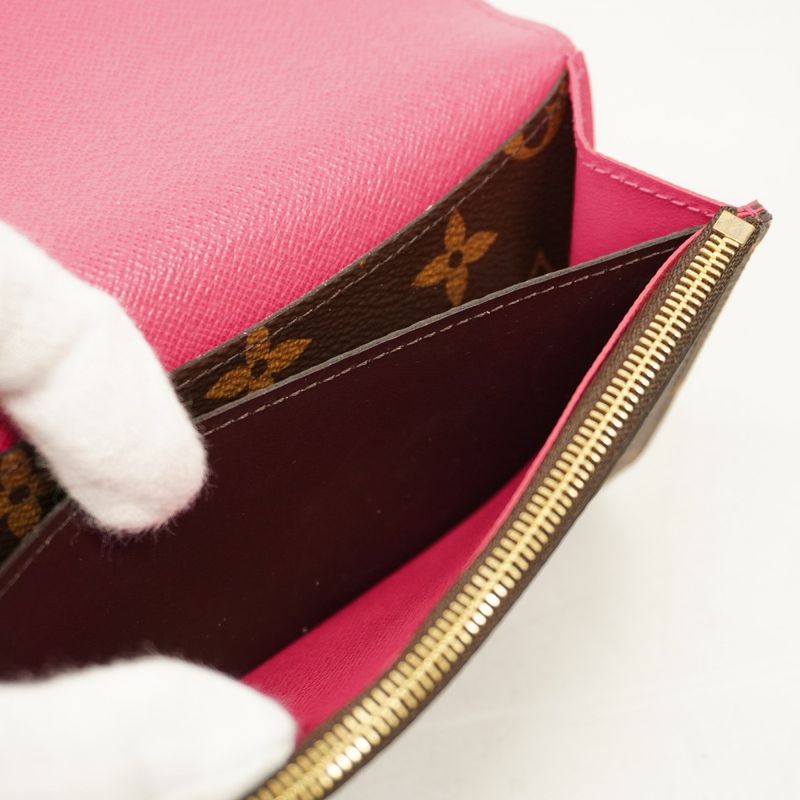 Louis Vuitton Long Wallet Monogram Portefeuille Emily Flower Charm M64202 Rose