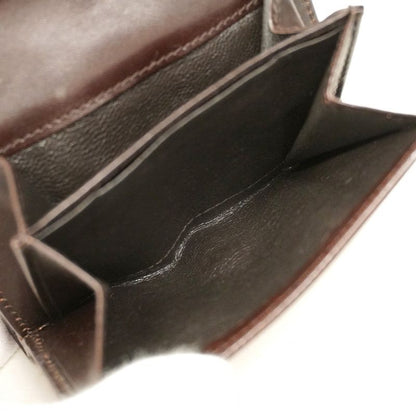 Gucci Wallet Sherry Line 115081 Canvas Brown Silver Hardware Women