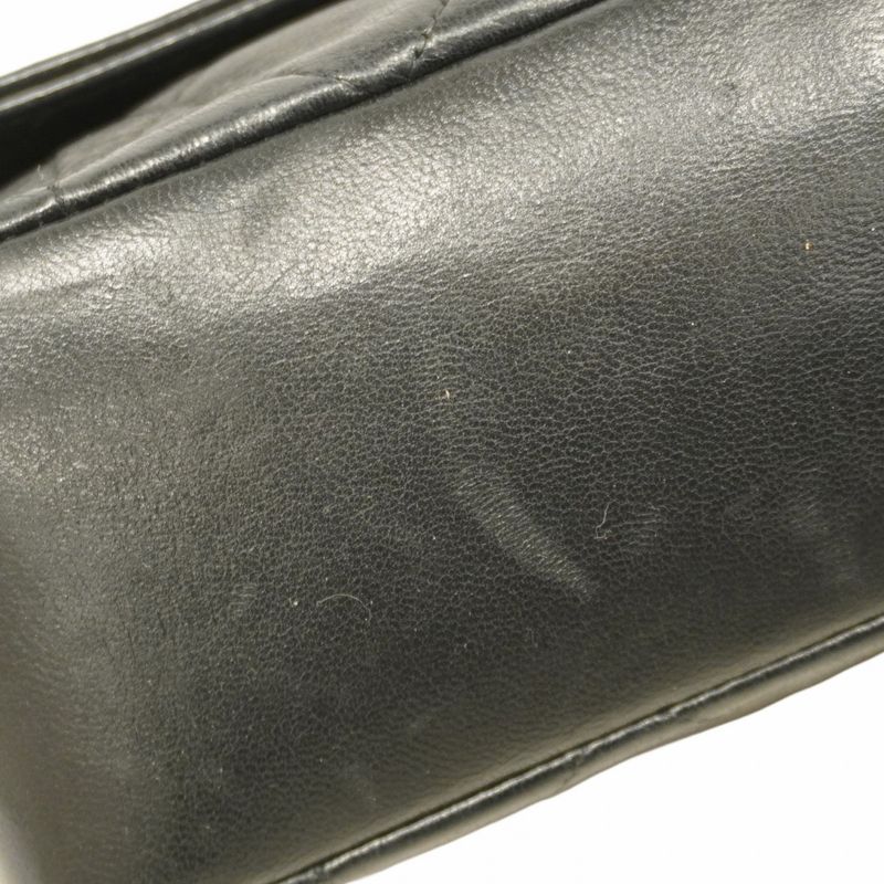 Chanel Shoulder Bag Matelasse Diana Lambskin Black Gold Hardware Women