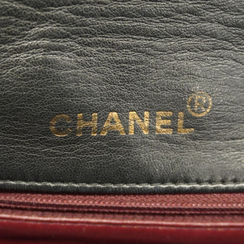 Chanel Shoulder Bag Matelasse Diana Lambskin Black Gold Hardware Women