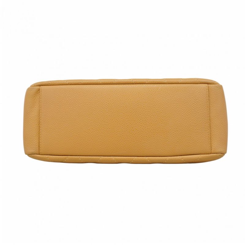 Chanel Shoulder Bag Matelasse Caviar Skin Beige Women's