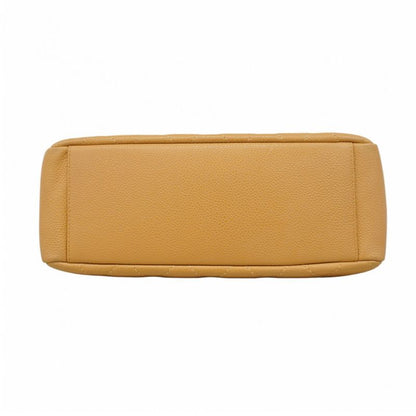 Chanel Shoulder Bag Matelasse Caviar Skin Beige Women's