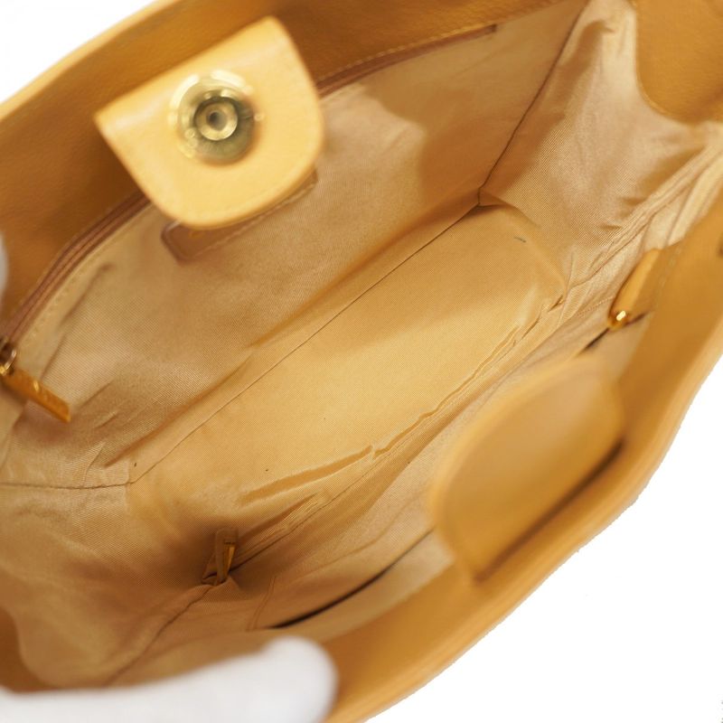 Chanel Shoulder Bag Matelasse Caviar Skin Beige Women's