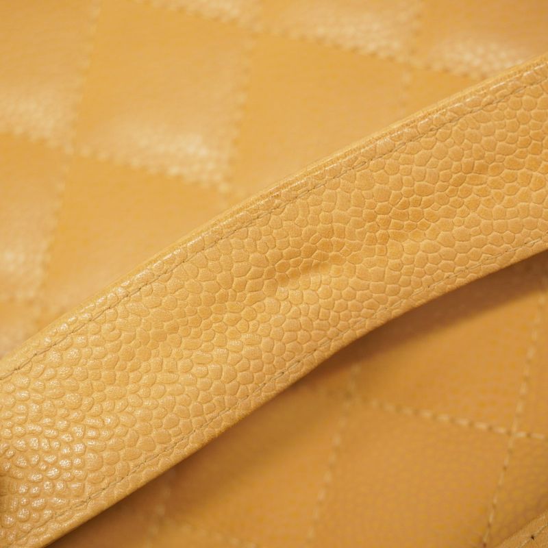 Chanel Shoulder Bag Matelasse Caviar Skin Beige Women's