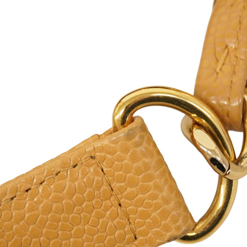 Chanel Shoulder Bag Matelasse Caviar Skin Beige Women's