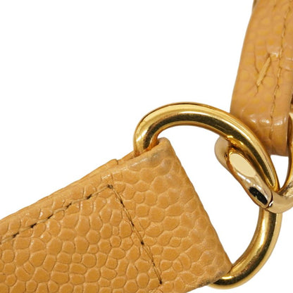 Chanel Shoulder Bag Matelasse Caviar Skin Beige Women's