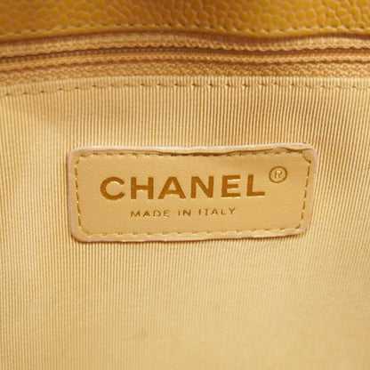 Chanel Shoulder Bag Matelasse Caviar Skin Beige Women's
