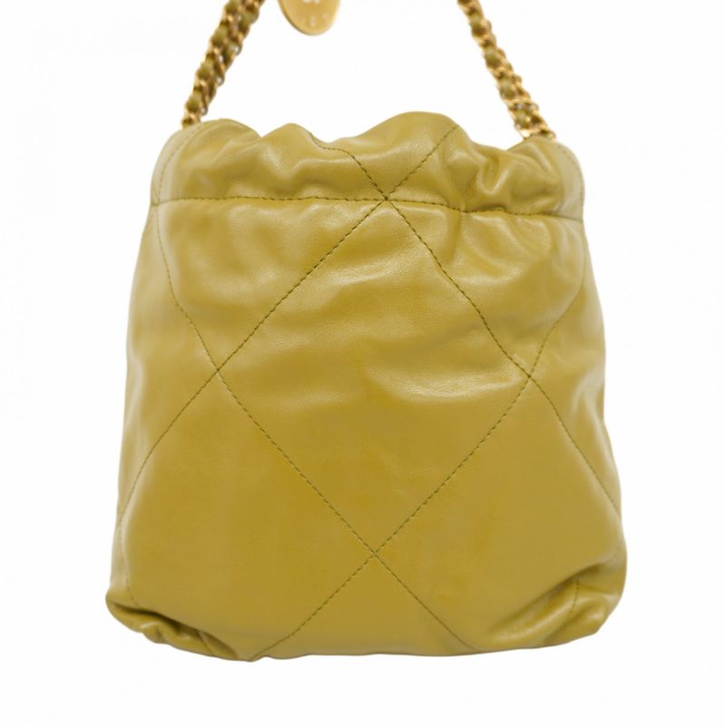 Chanel Handbag Chanel 22 Calfskin Khaki Gold Hardware 2way Bag Ladies