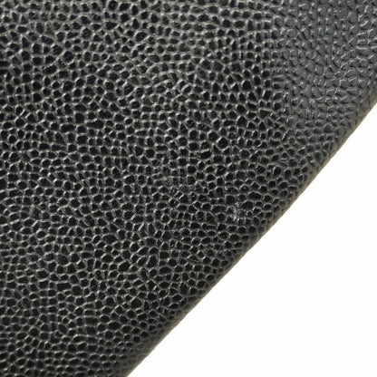 Chanel Shoulder Bag Triple Coco Caviar Skin Black Gold Hardware Women