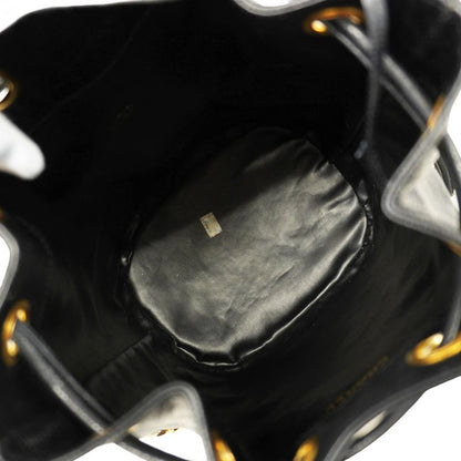 Chanel Shoulder Bag Triple Coco Caviar Skin Black Gold Hardware Women