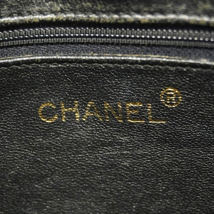 Chanel Shoulder Bag Matelasse Caviar Skin Black Gold Hardware Women