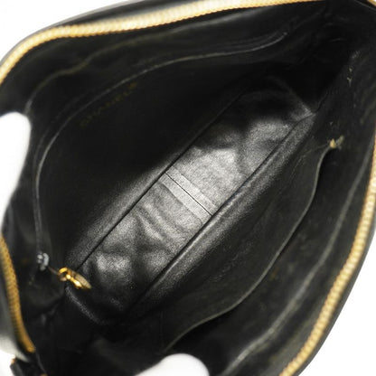 Chanel Shoulder Bag Matelasse Caviar Skin Black Gold Hardware Women