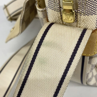 Louis Vuitton Shoulder Bag Damier Azure Naviglio N51189 White Women's