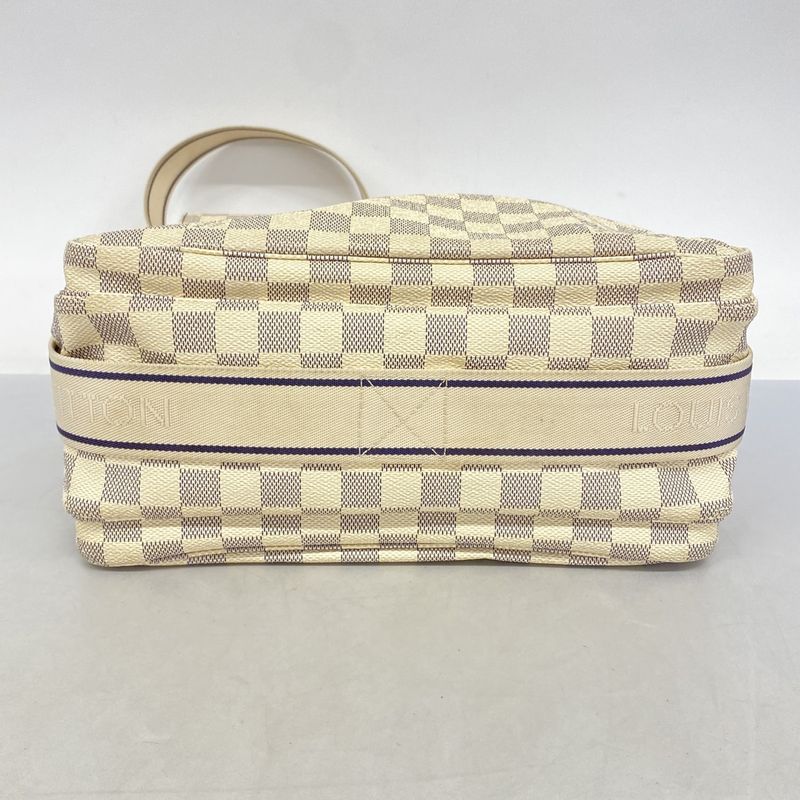 Louis Vuitton Shoulder Bag Damier Azure Naviglio N51189 White Women's