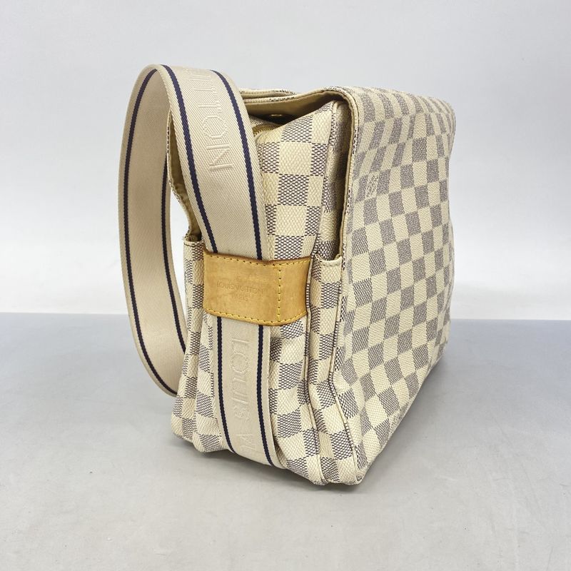 Louis Vuitton Shoulder Bag Damier Azure Naviglio N51189 White Women's