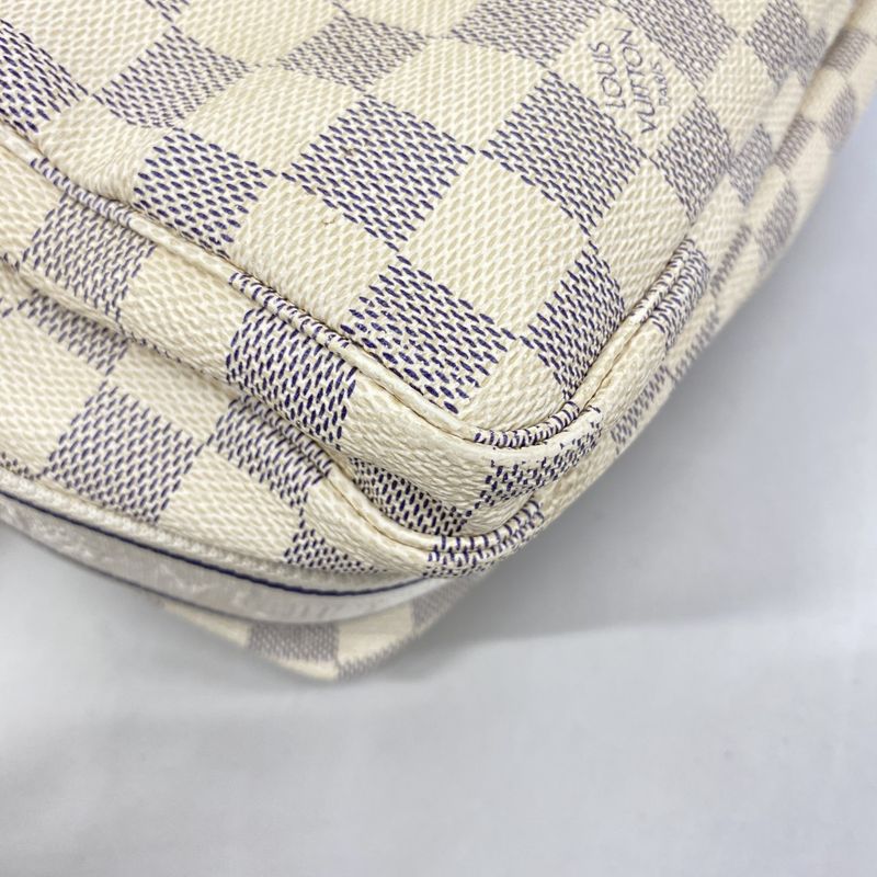 Louis Vuitton Shoulder Bag Damier Azure Naviglio N51189 White Women's