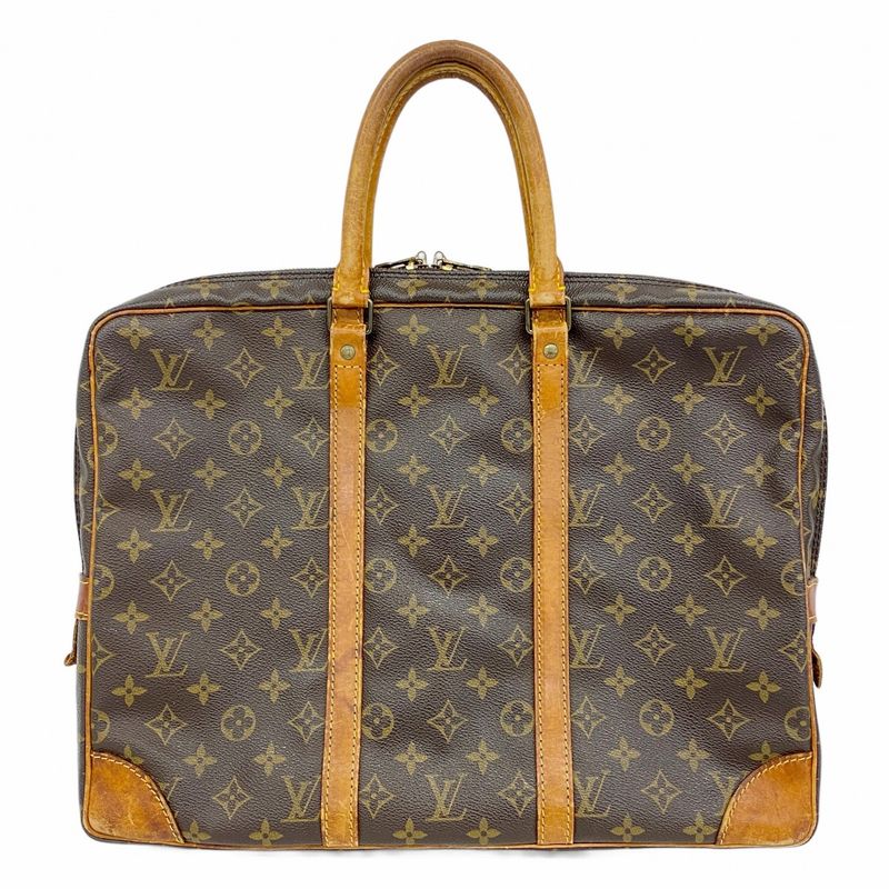 Louis Vuitton Business Bag Monogram Porte Documents Voyage M53361 Brown Men's