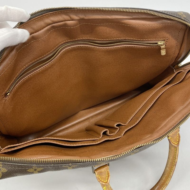 Louis Vuitton Business Bag Monogram Porte Documents Voyage M53361 Brown Men's