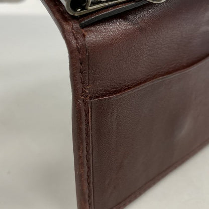 Gucci Key Case Guccissima 138077 Leather Bordeaux Silver Hardware Men Ladies