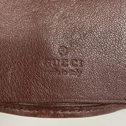 Gucci Key Case Guccissima 138077 Leather Bordeaux Silver Hardware Men Ladies