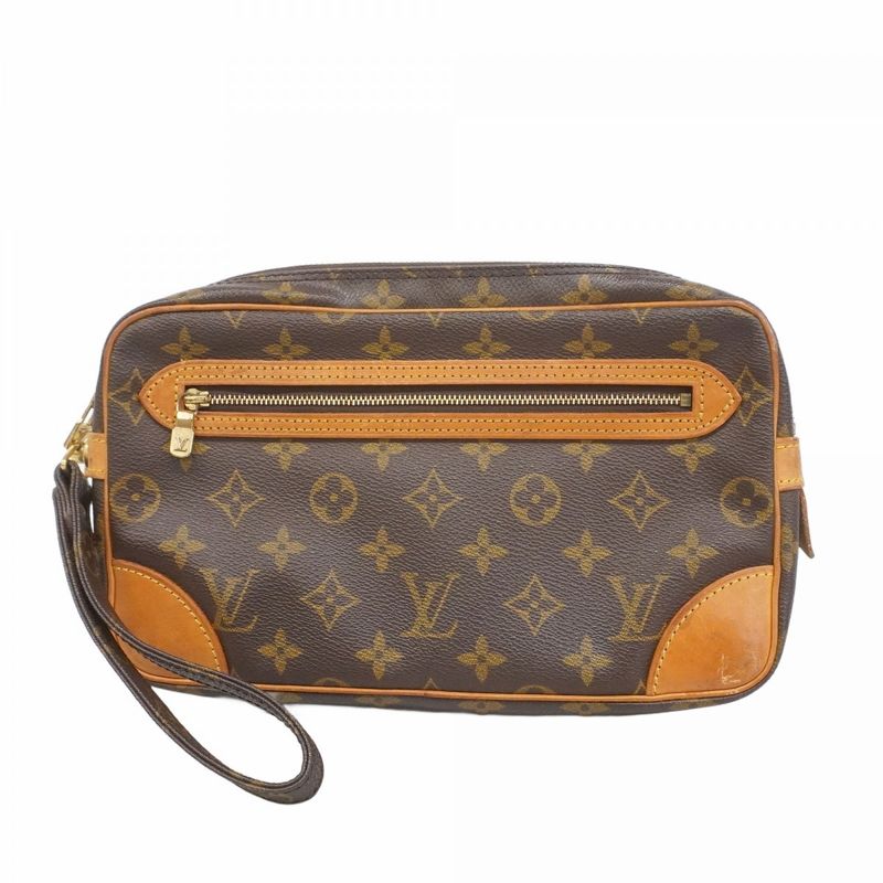 Louis Vuitton Clutch Bag Monogram Marly Dragonne GM M51825 Brown Men's