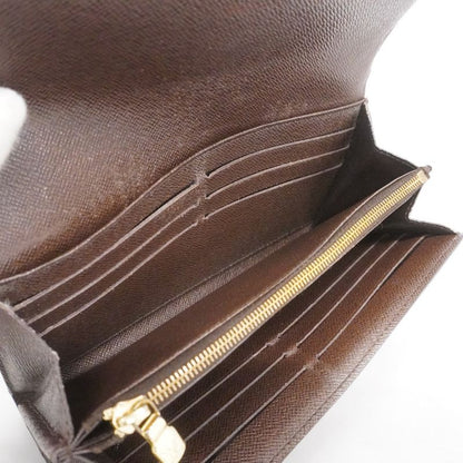 Louis Vuitton Damier Portefeuille Sarah N63209 Ebène Women's Long Wallet