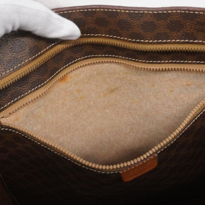 Celine Tote Bag Macadam PVC Brown Gold Hardware Women's