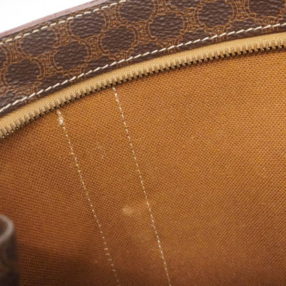 Celine Tote Bag Macadam PVC Brown Gold Hardware Women's