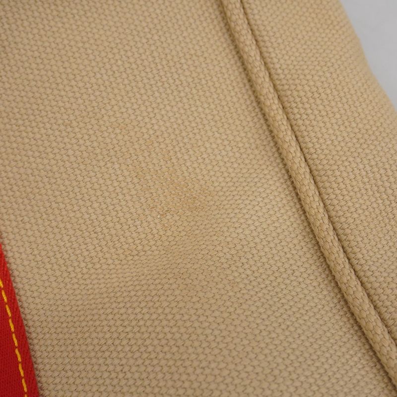 Louis Vuitton Tote Bag Antigua Cabas GM M40032 Beige Red Women's