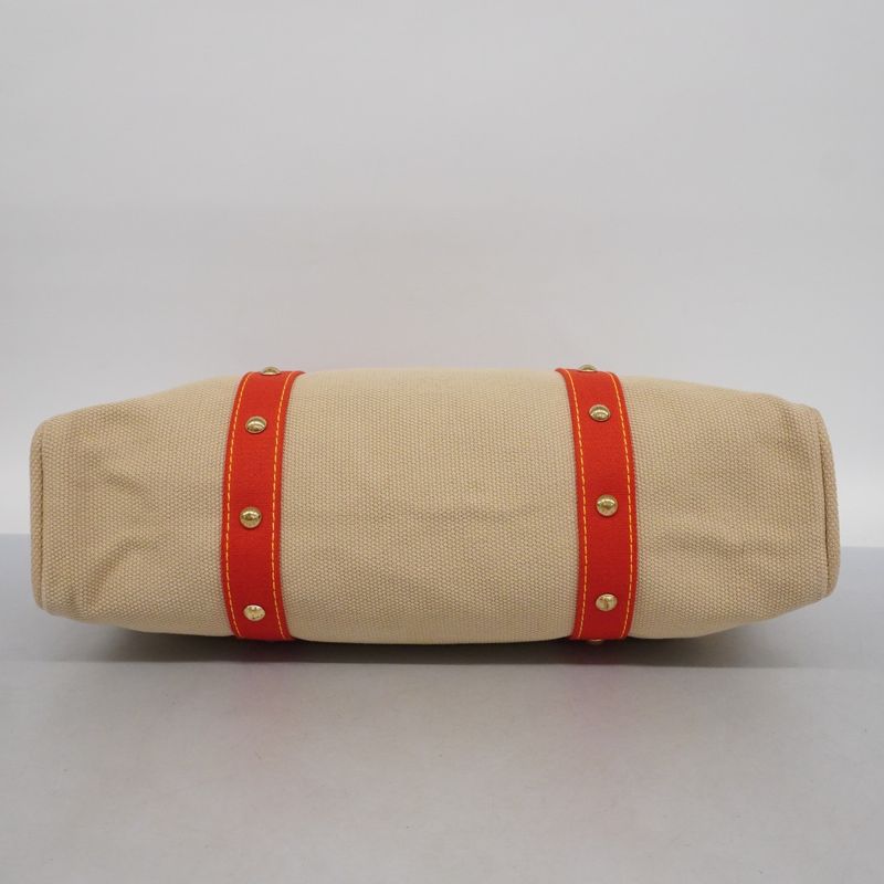 Louis Vuitton Tote Bag Antigua Cabas GM M40032 Beige Red Women's